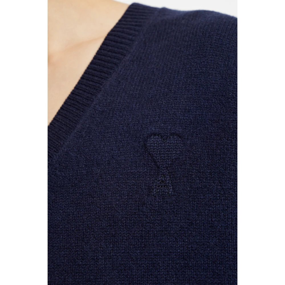 Ami Paris Wollen trui Blue Heren