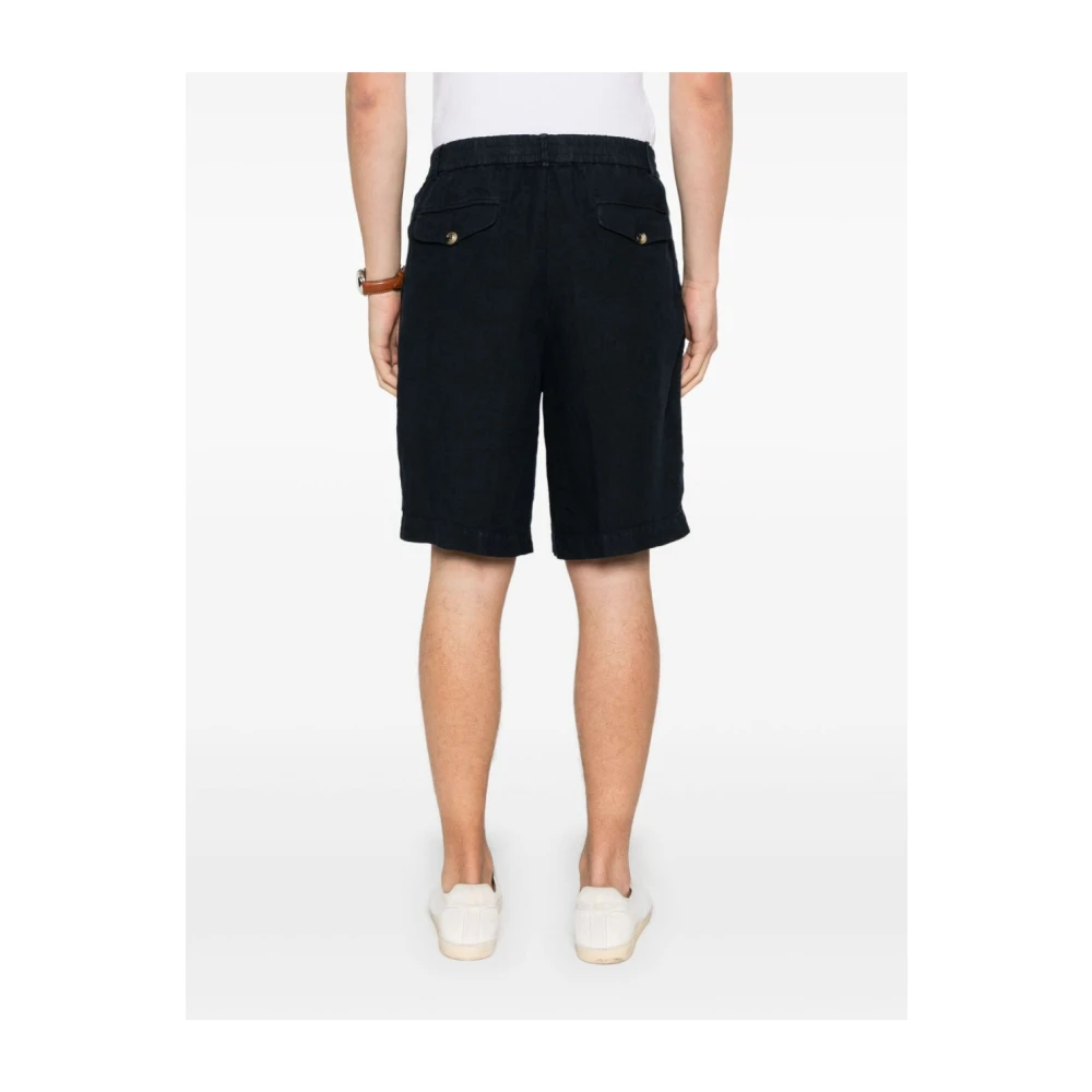 BRUNELLO CUCINELLI Blauwe Shorts voor Mannen Blue Heren