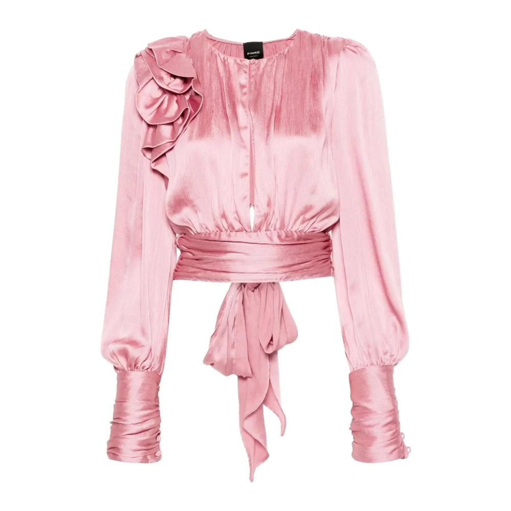 Pinko Mouwloze Top Polyester Samenstelling Pink Dames