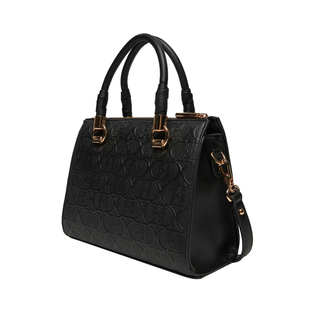 Liu Jo Zwarte Handtas met Gouden Details Black Dames