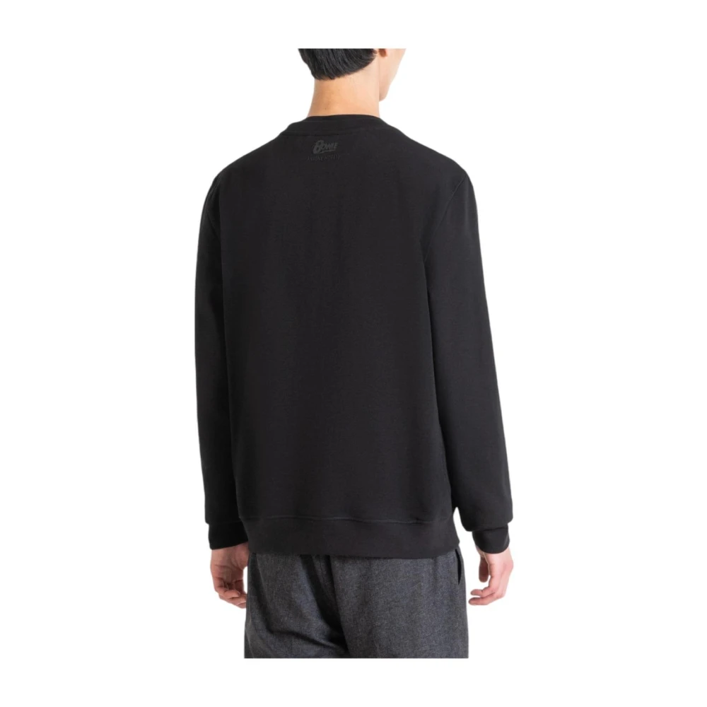 Antony Morato Zwarte Bowie Sweatshirt Modern Minimalistisch Ontwerp Black Heren