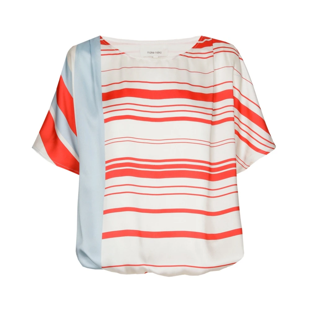 Marie Méro Gestreepte Ballon Blouse Tuniek Multicolor Dames
