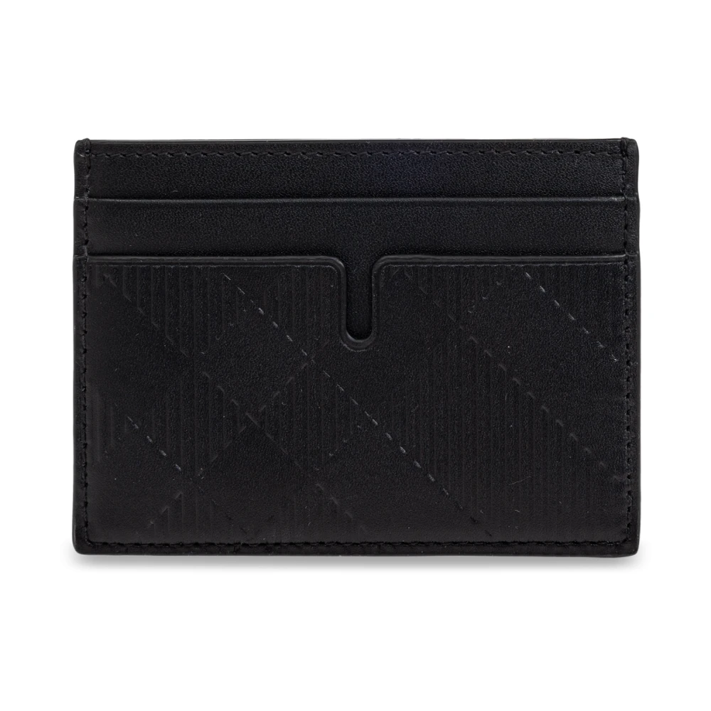 Burberry Leren kaarthouder Black Heren