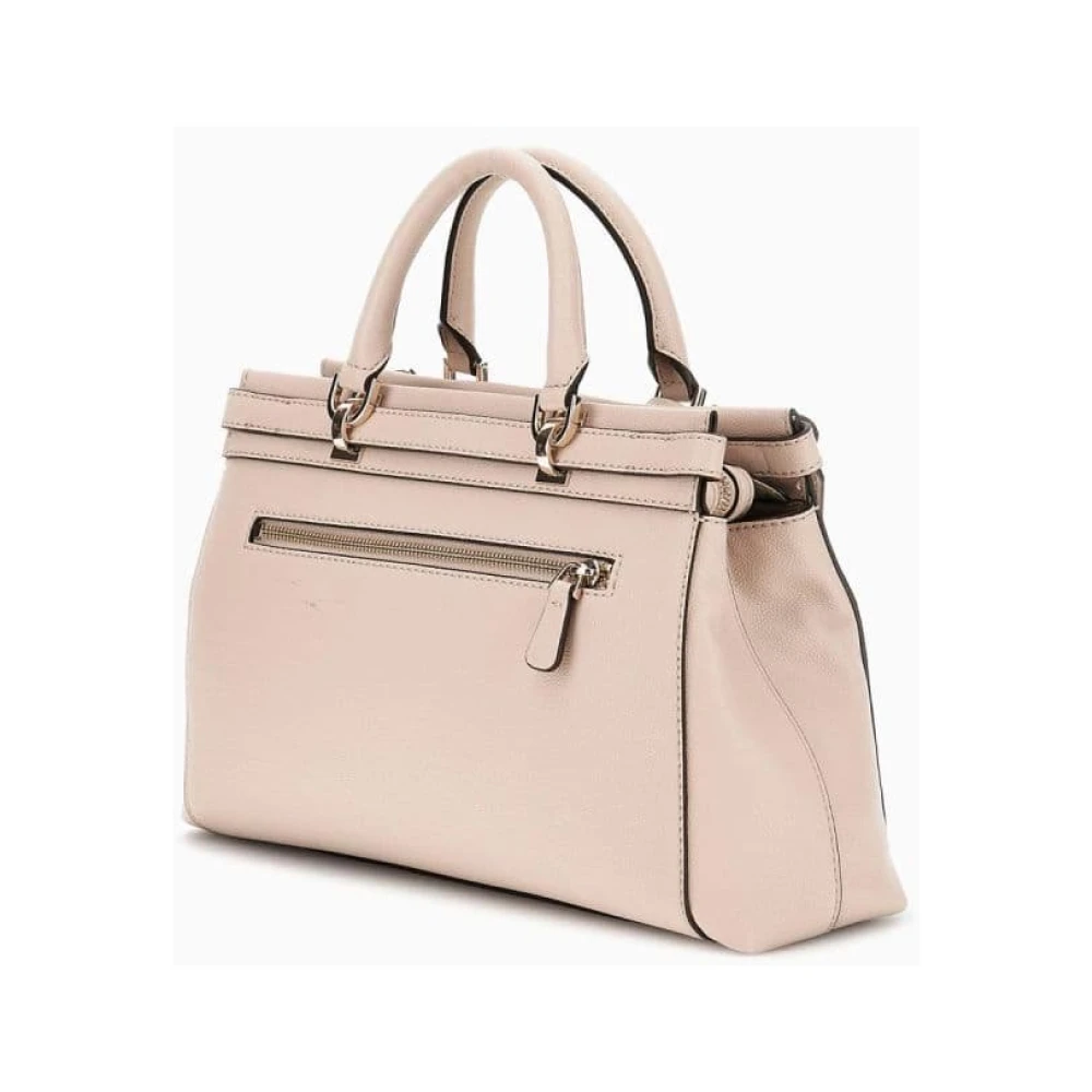 Guess Luxe Eco Ali Satchel Tas Beige Dames