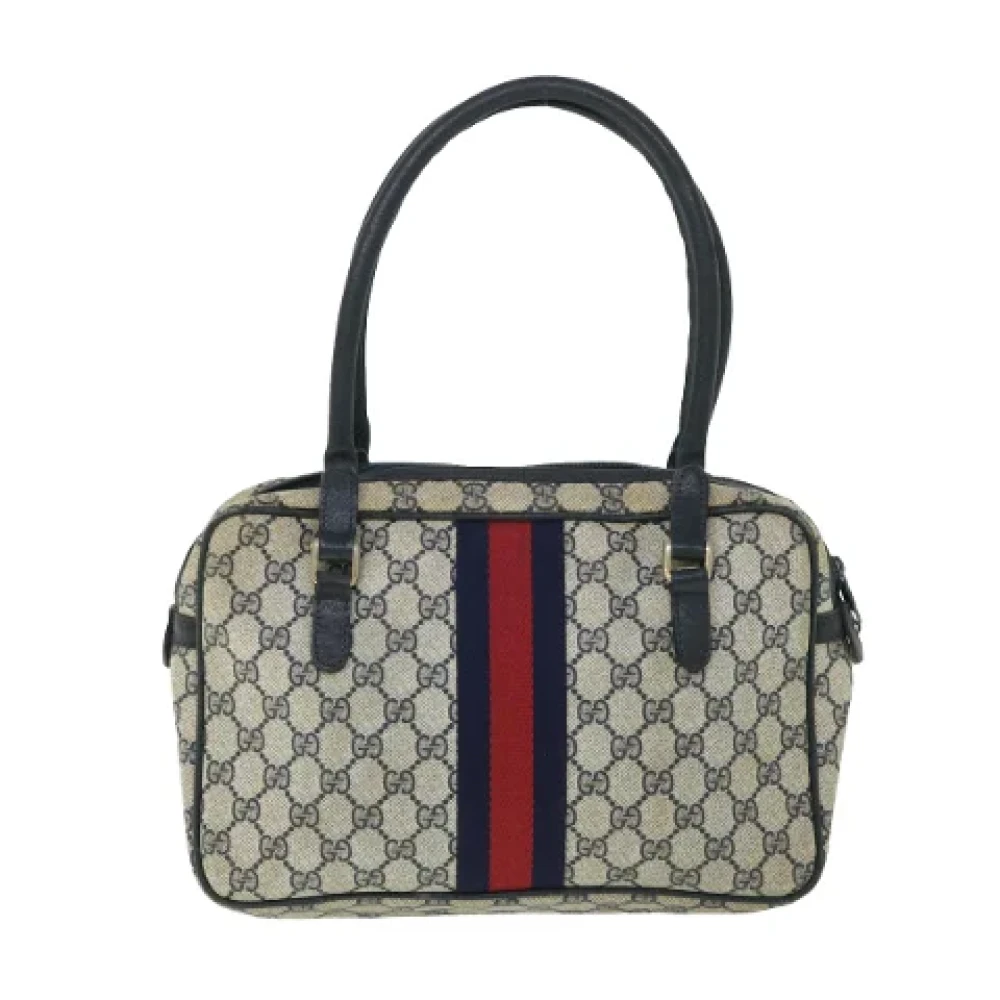 Gucci Vintage Pre-owned Leather handbags Blue Dames