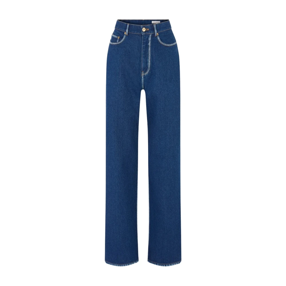 Nina Ricci Navy Boyfriend Jeans Hoge Taille Blue Dames