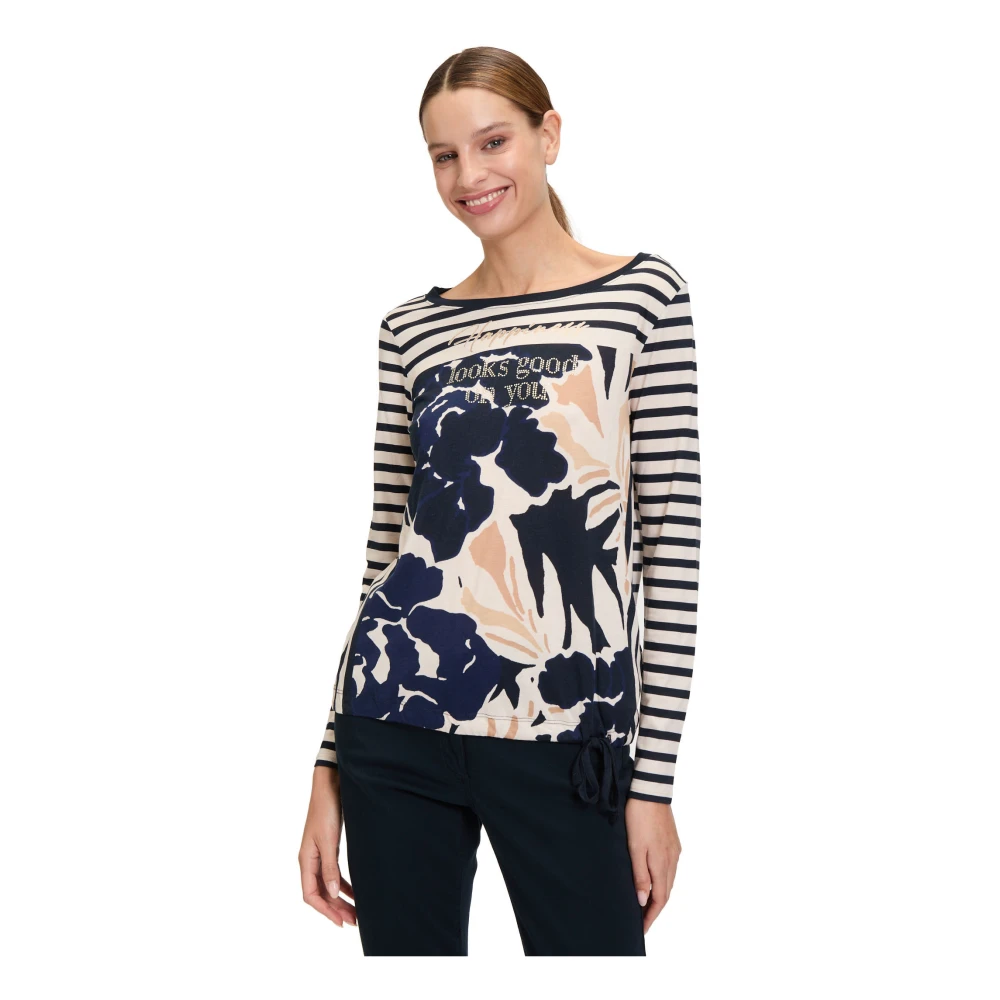 Betty Barclay Gestreept Casual Shirt met Glitterstenen Multicolor Dames