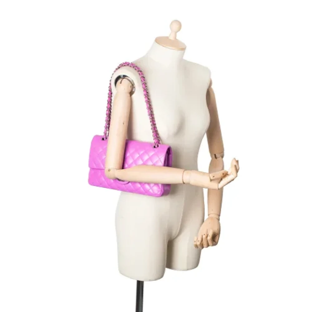 Chanel Vintage Pre-owned Leather chanel-bags Purple Dames