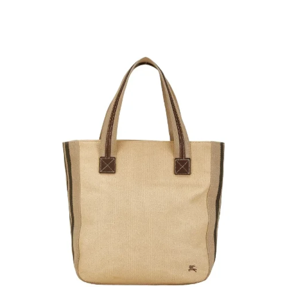Burberry Vintage Pre-owned Canvas handbags Beige Dames