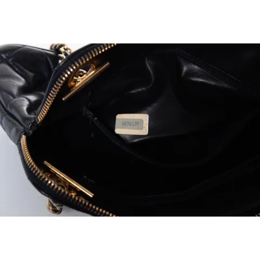 Chanel Vintage Pre-owned Leather chanel-bags Blue Dames