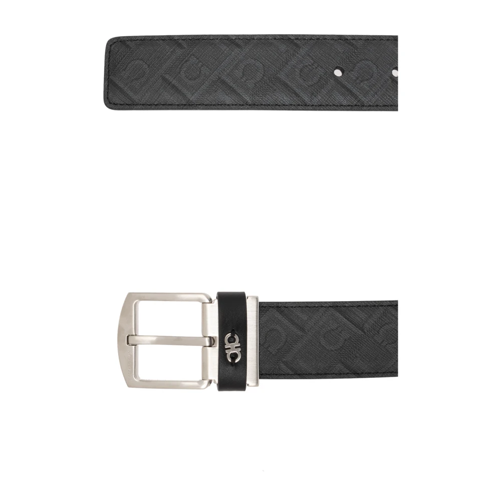 Salvatore Ferragamo Omkeerbare riem Gray Heren