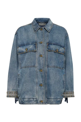 Jeansjacka med västinspirerade detaljer