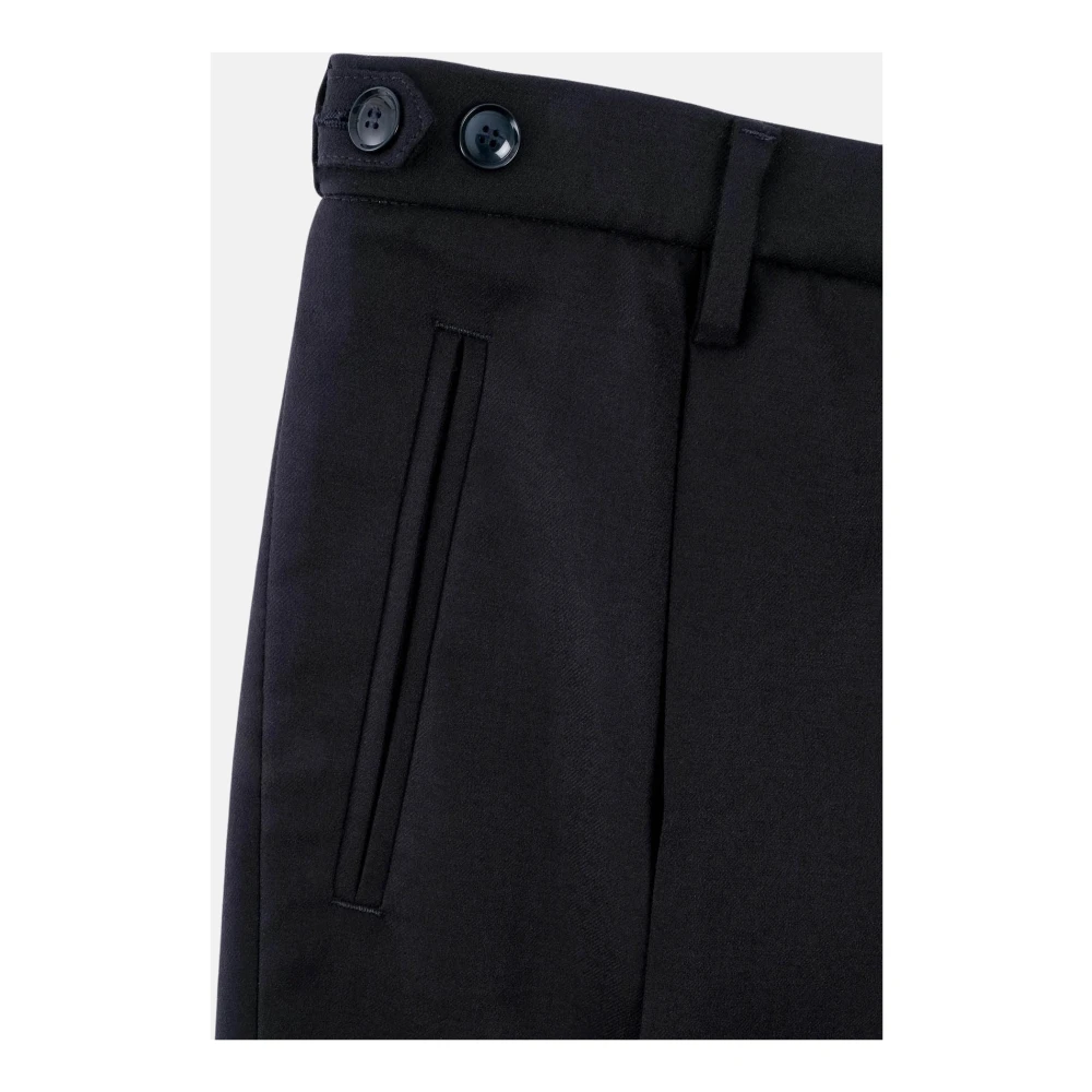 Barena Venezia Slimme wollen flanellen broek met verstelbare taille Blue Heren