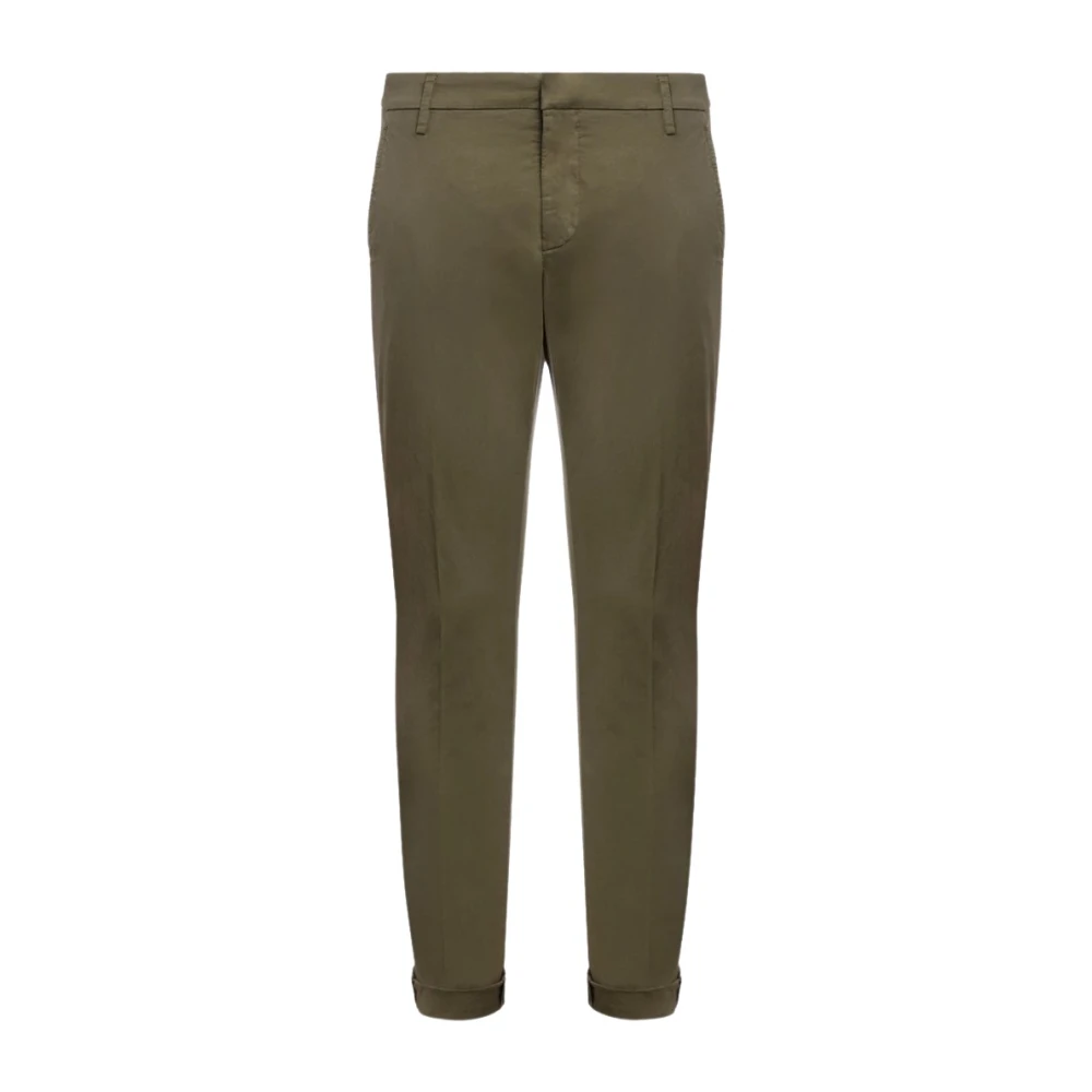 Dondup Mannelijk Groente Broeken Heren, Groen, W35, Katoen, Gaubert Slim Broeken