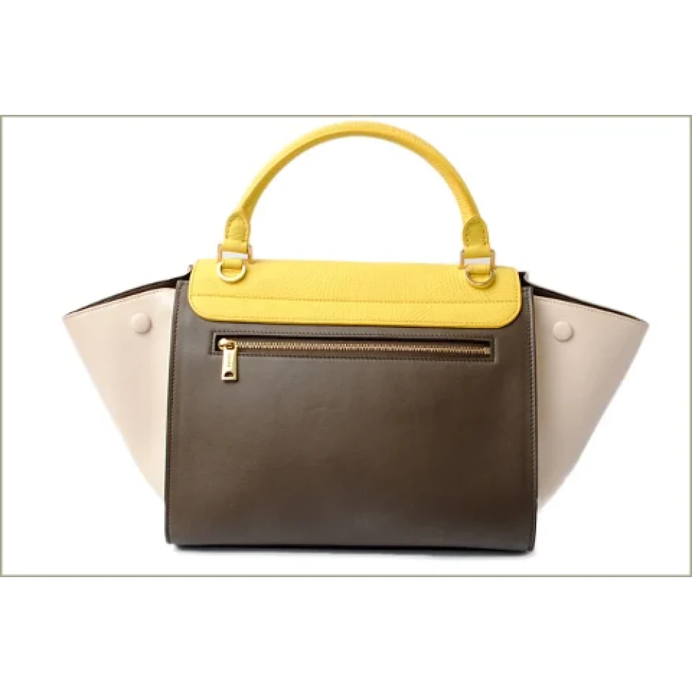 Celine Vintage Pre-owned Leather celine-bags Yellow Dames