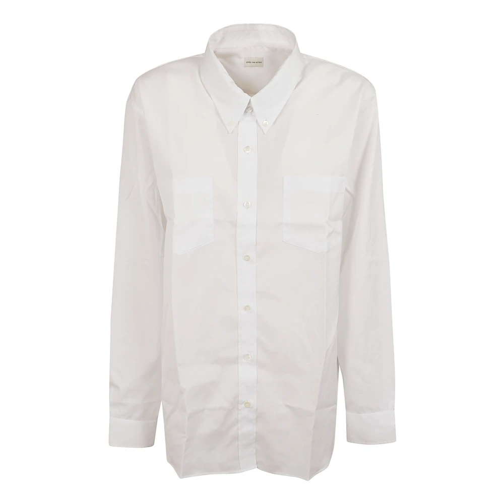 Dries Van Noten Women's White Cheers 3314 W.w. Shirt - Shirts - M - Blouses & Shirts