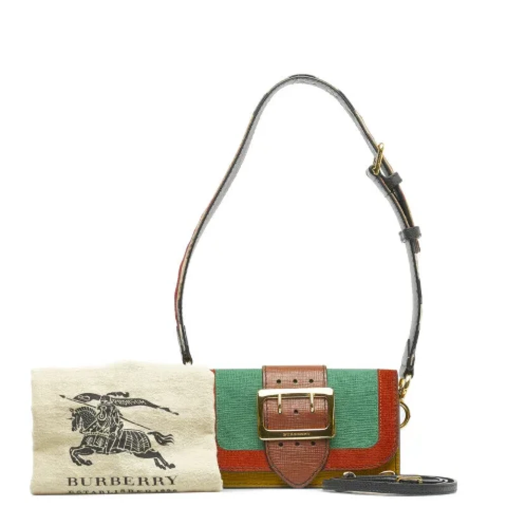 Burberry Vintage Pre-owned Leather crossbody-bags Green Dames