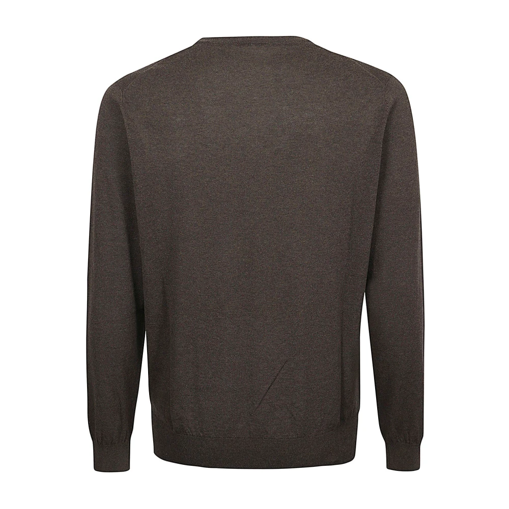 Kangra Round-neck Knitwear Brown Heren