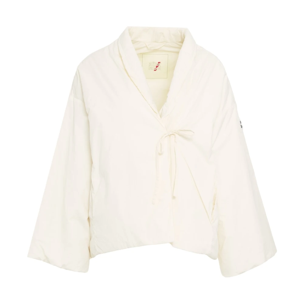 Afterlabel Witte Kimono Jas Chic Logo White Dames