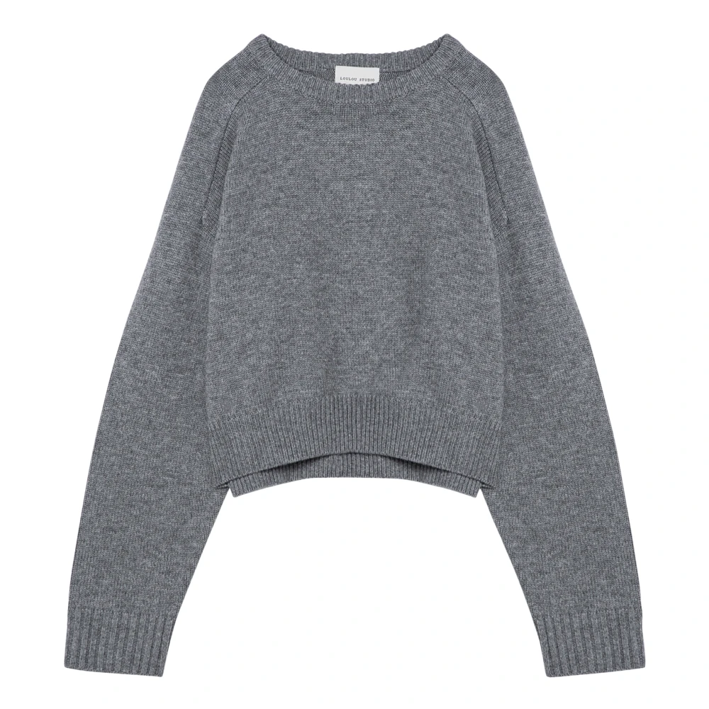 Loulou Studio Ronde hals T-shirt Gray Dames