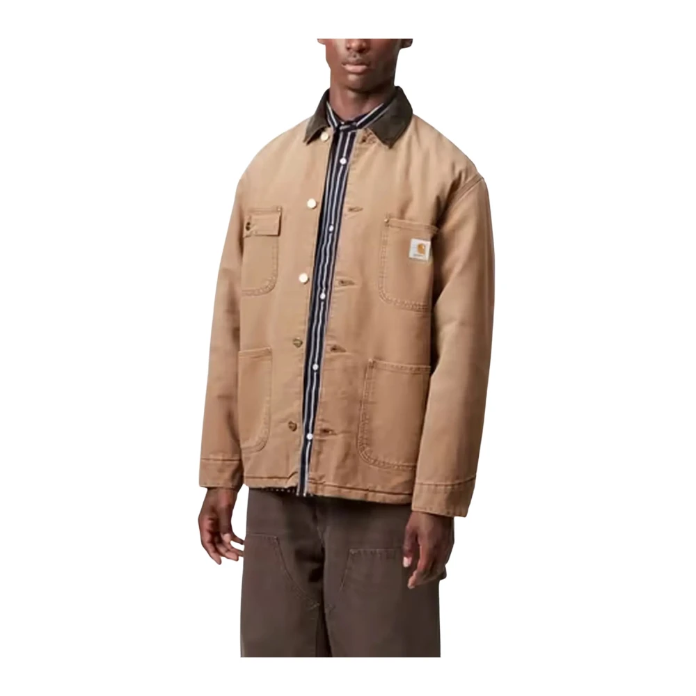 Carhartt Wip Men's Brown Light Jackets, M, Og Chore Coat