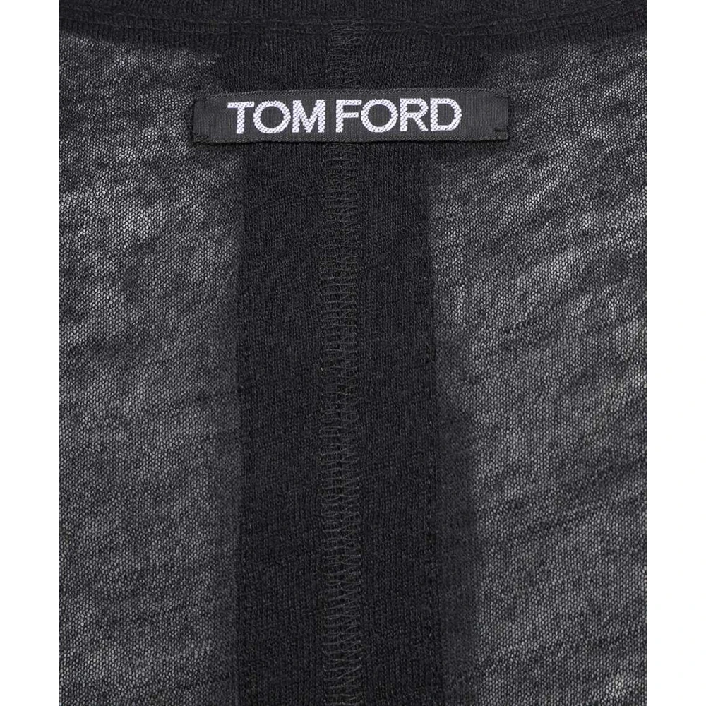 Tom Ford Kasjmier Geribbelde Crew-Neck Sweater Black Dames