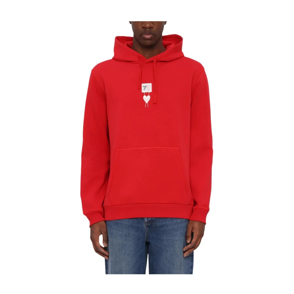 Emporio Armani Hombre Rojo - Sudadera Roja Cuore- Estilo Urbano - Sweatshirts & Hoodies - M