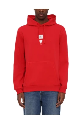 Röd Cuore Hoodie, Urban Stil