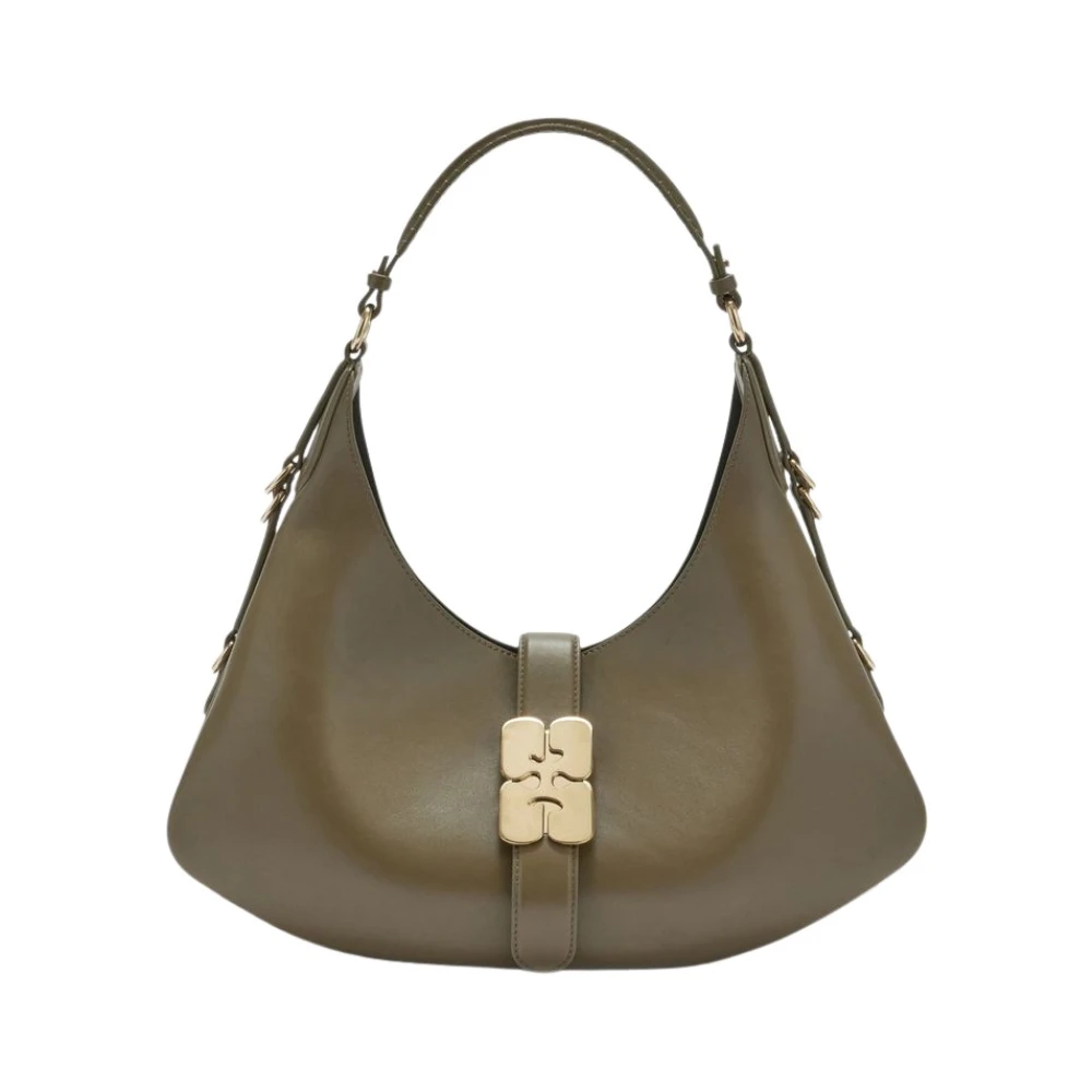 Ganni , Shoulder Bags, Female, Green, One Size, Small Kat Bag - Image 2
