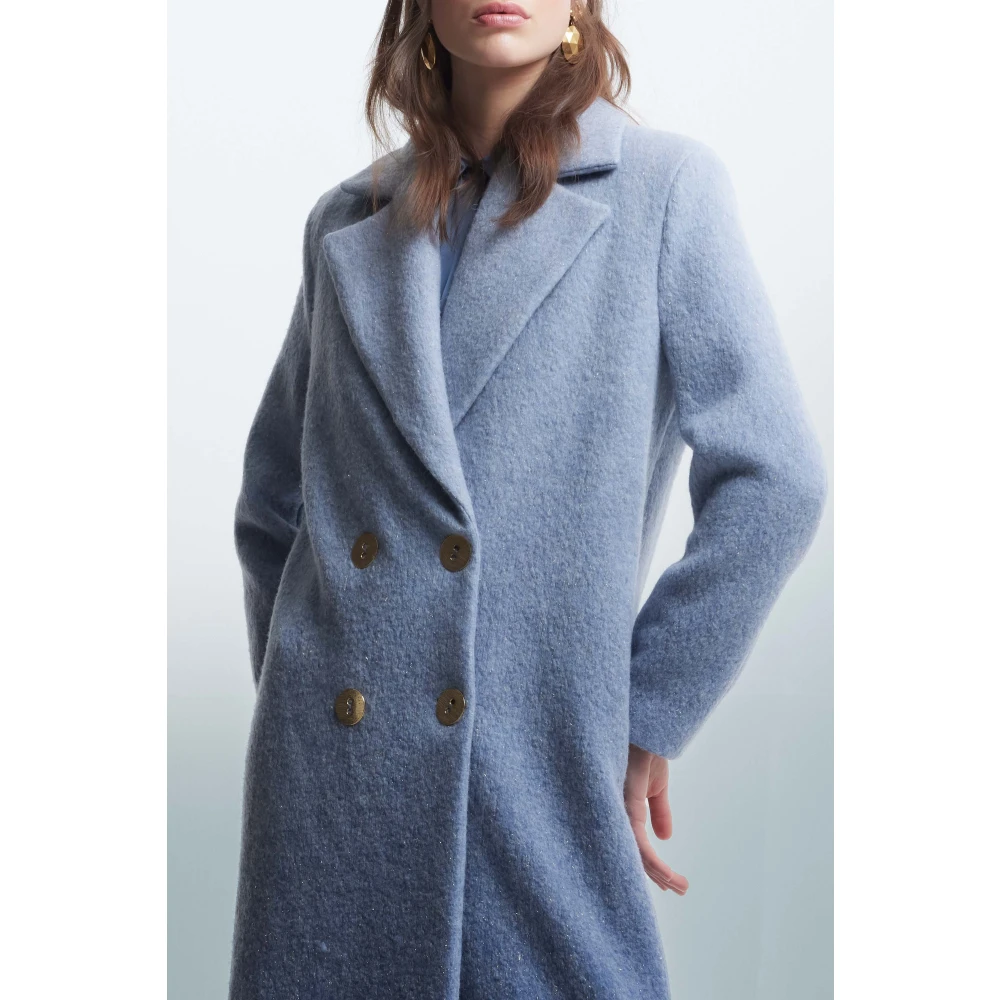 Kocca Gradient Double-Breasted Mantel Blue Dames