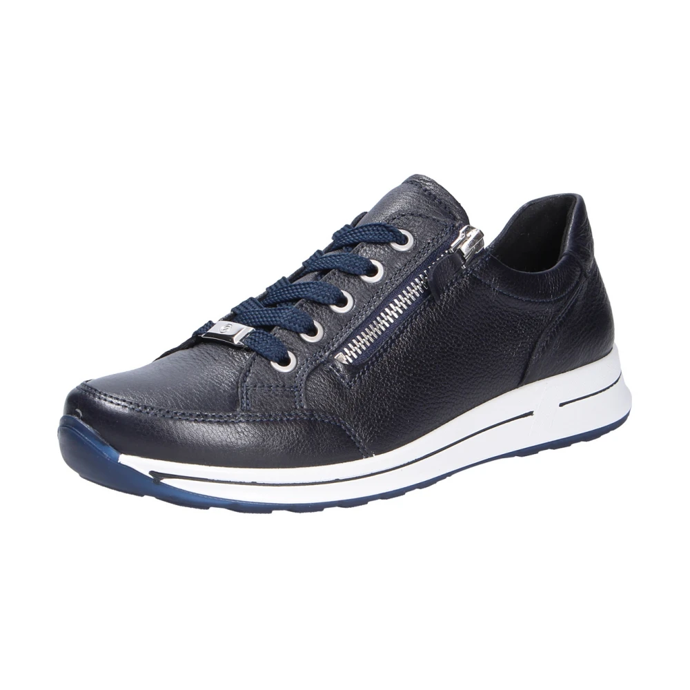 ara Comfortabele Veterschoen van Fijn Leer Dames Schoenen Blauw
