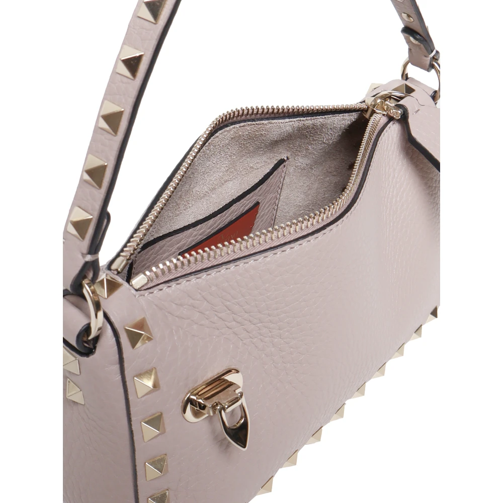 Valentino Garavani Rockstud Schoudertas in Taupe Beige Dames