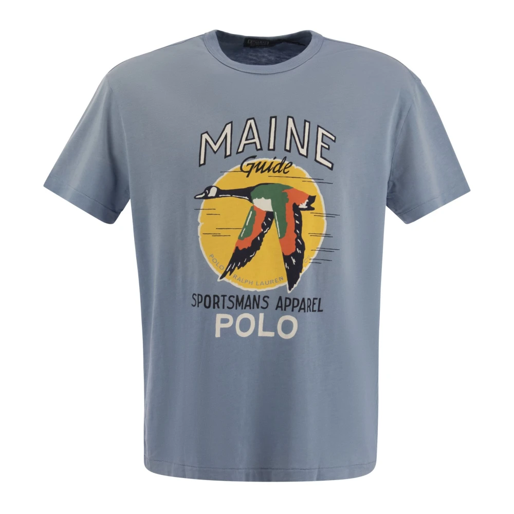 Ralph Lauren Klassieke Fit Polo T-Shirt met Grafische Print Blue Heren