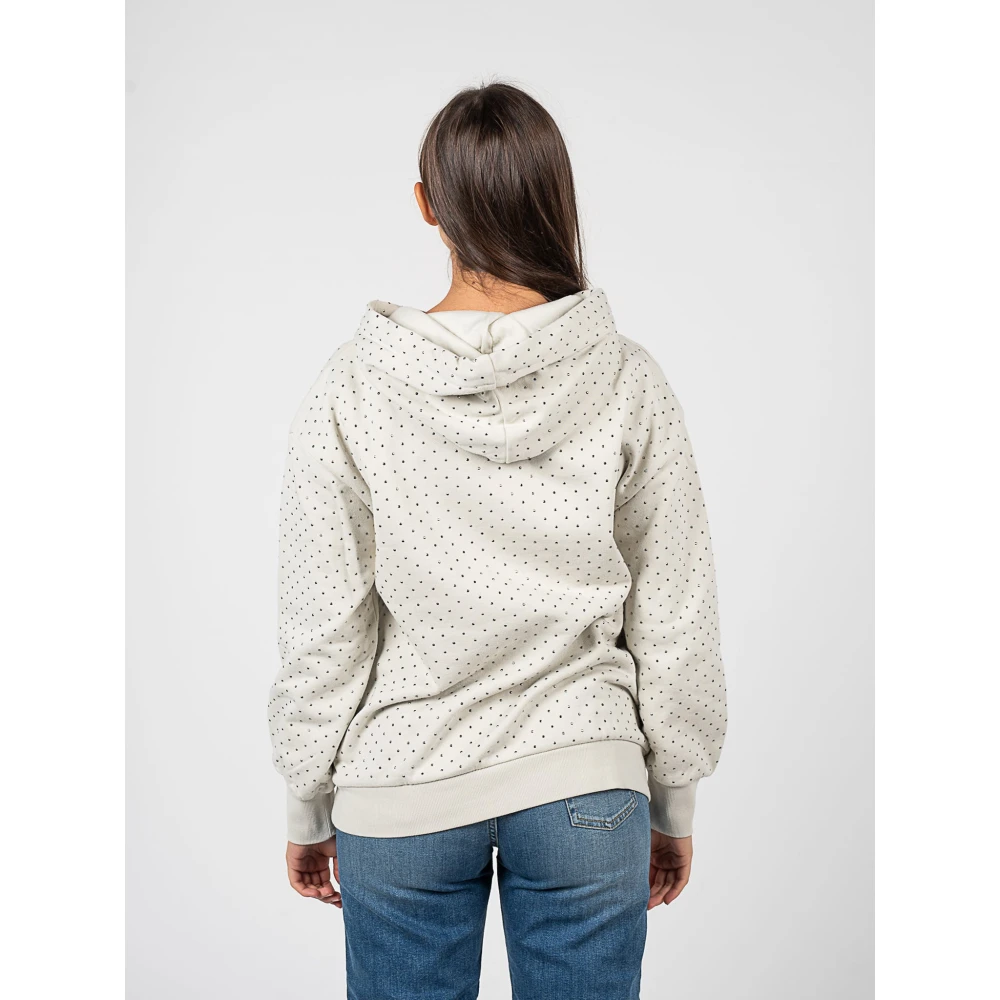 PATRIZIA PEPE Hoodie Stijlvol en Functioneel White Dames