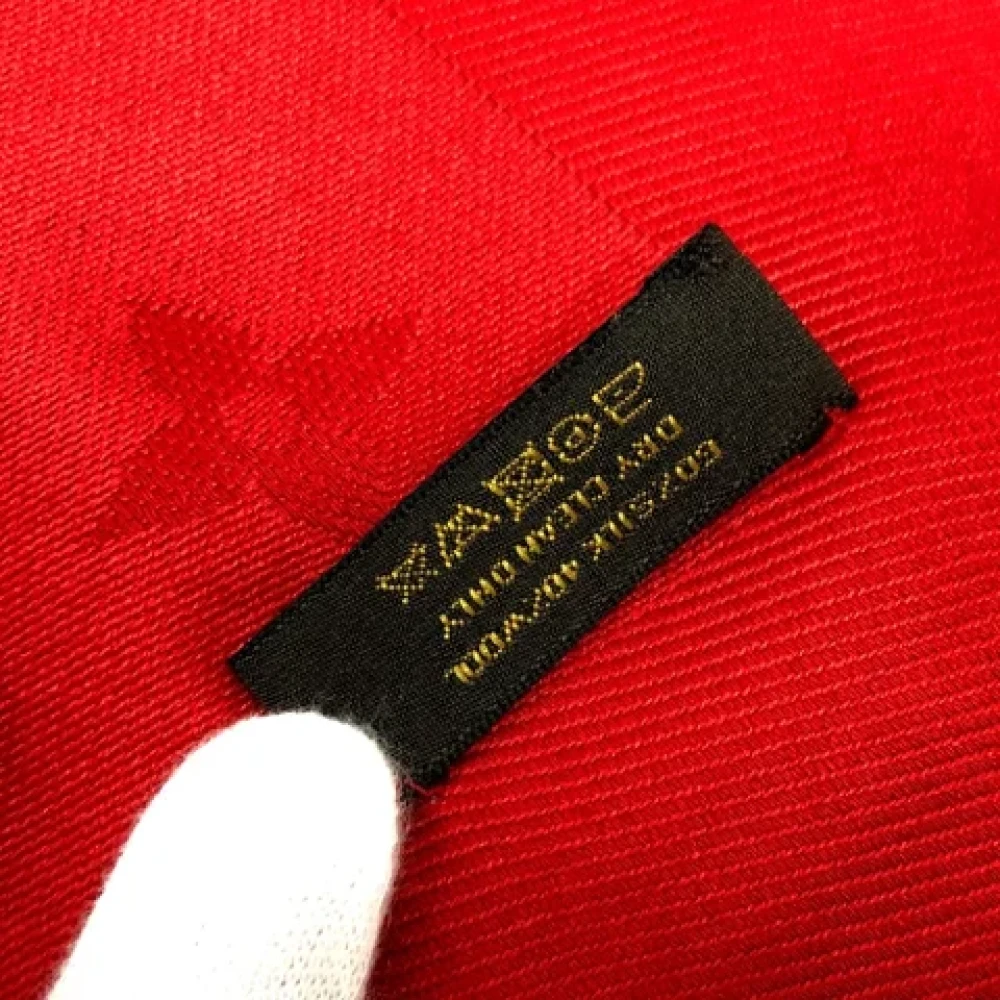 Louis Vuitton Vintage Pre-owned Fabric scarves Red Dames