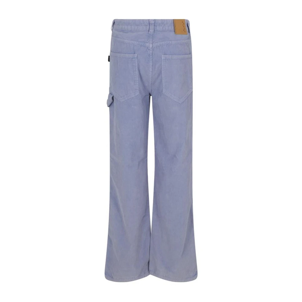 Haikure Geribbelde katoenen broek met vijf zakken Purple Dames