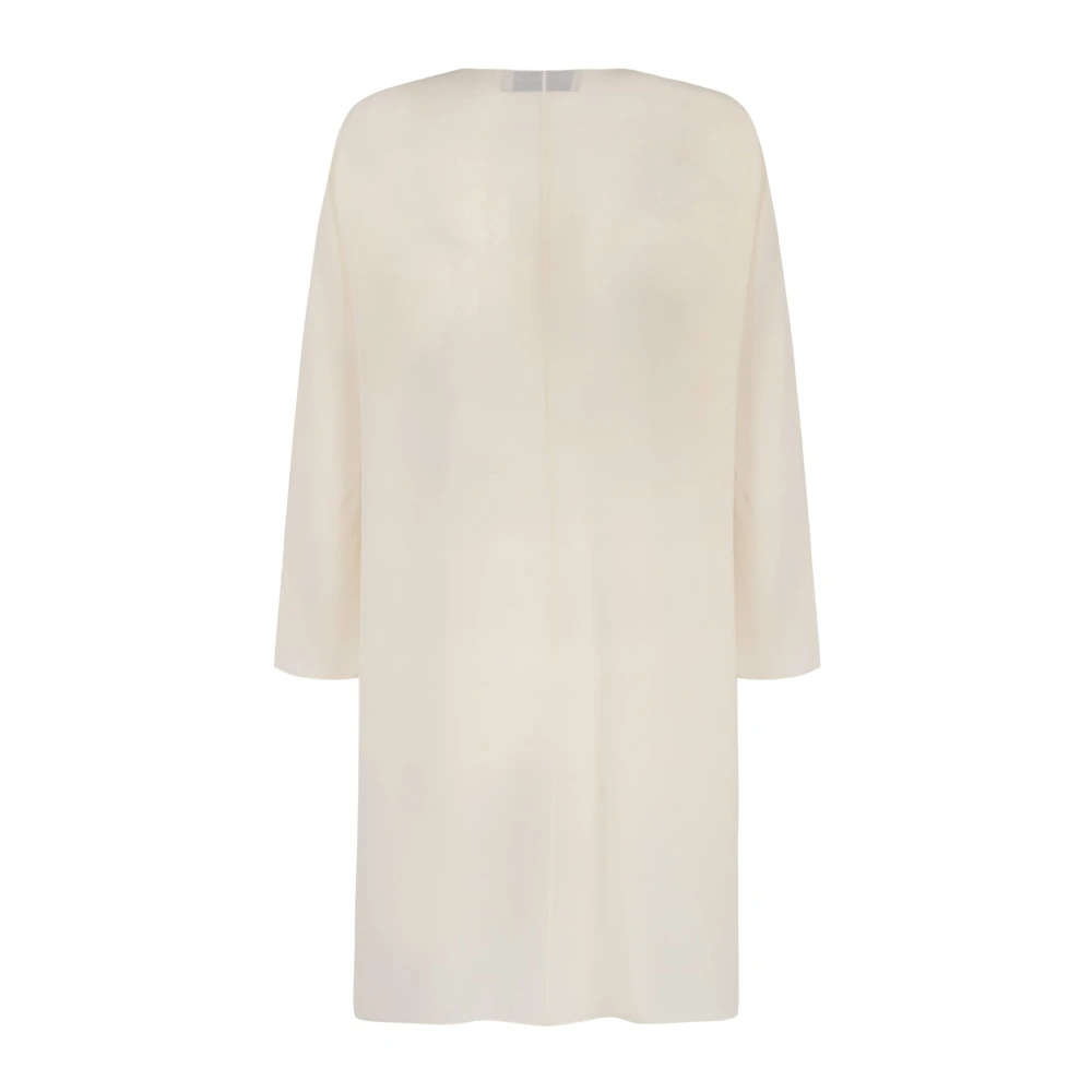 Cortana Zijden Ivoor Shirt Ronde Hals White Dames