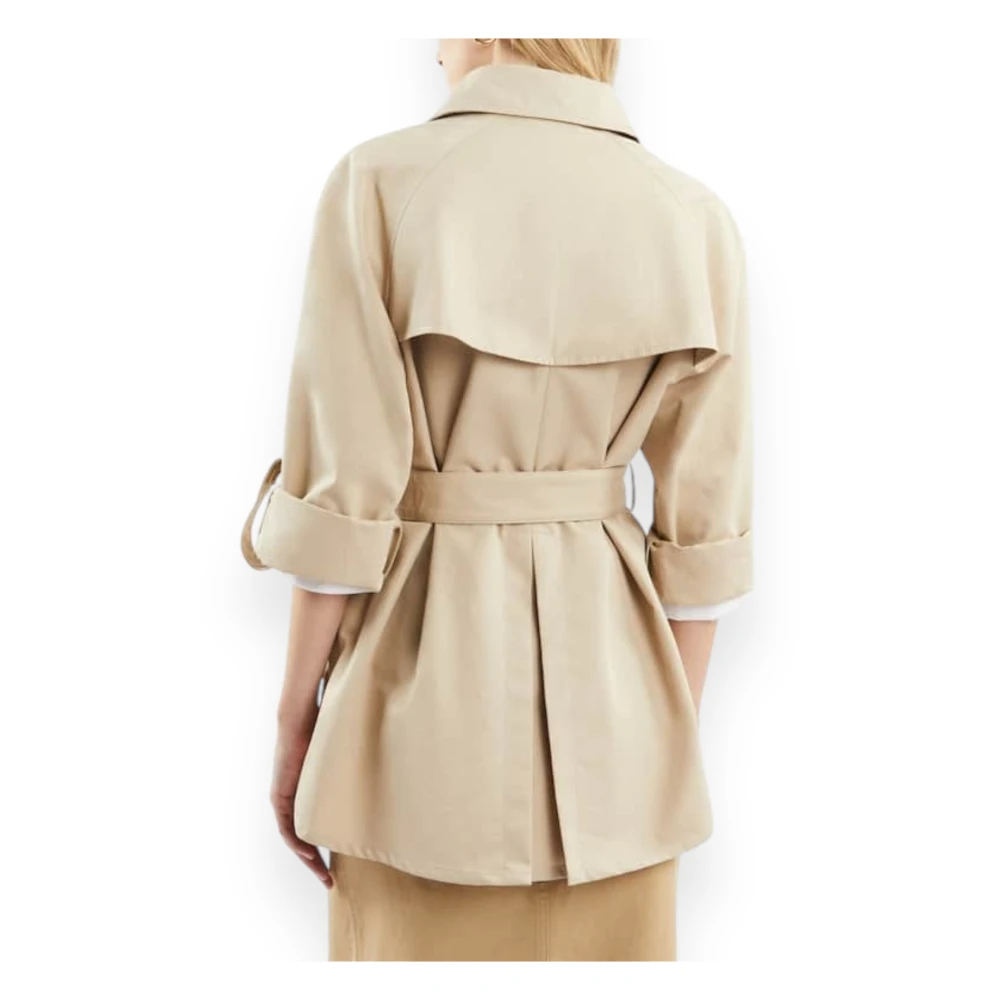 Fay Korte City Trench Jas Beige Dames