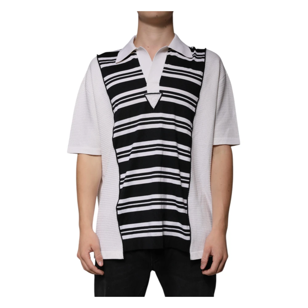 Dolce & Gabbana Men's White Polo Shirts, Xl, Short Sleeve Polo T-Shirt