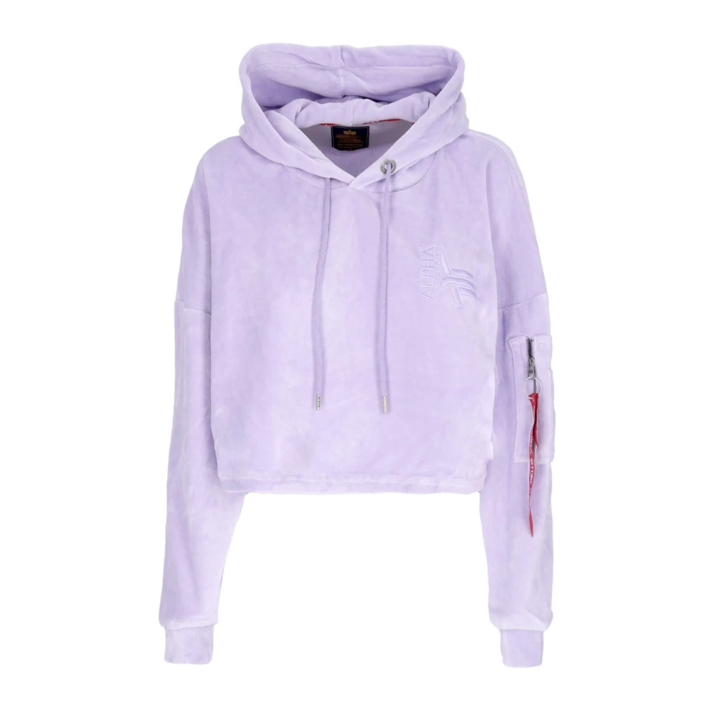 Alpha Industries Beskuren Chenille-huva med dragkedja Purple, Dam