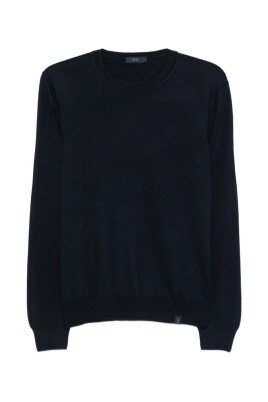 blue-crew-neck-sweater-ribbed