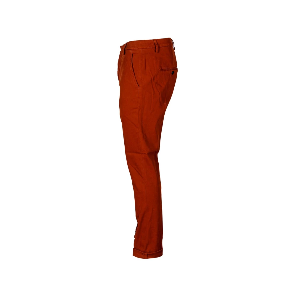 Dondup Slim Fit Katoenen Chino Broek Red Heren