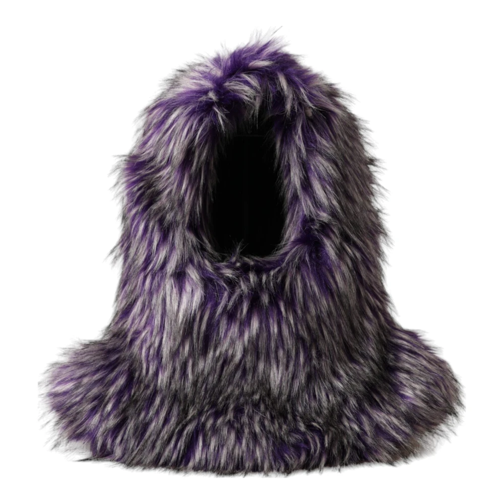 Dolce & Gabbana Women's Purple Accessories, 57 Cm, Faux Fur Head Wrap