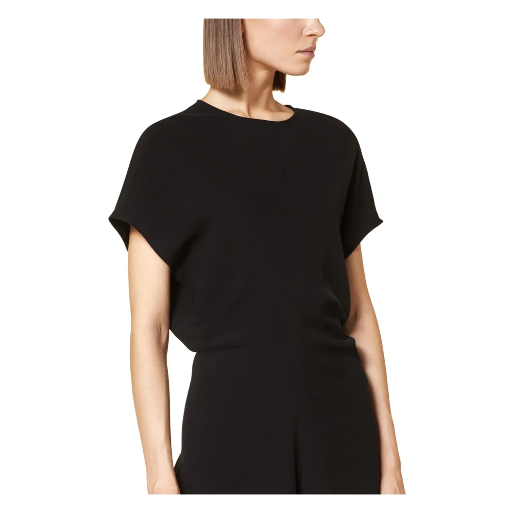 LUISA CERANO Zwarte minimalistische jurk voor vrouwen Black Dames