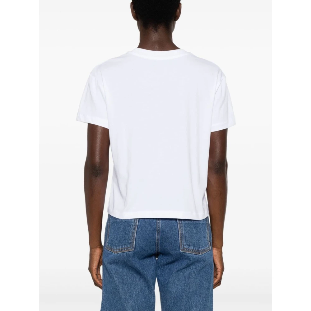 A.p.c. Geborduurd Rue Madame T-Shirt White Dames