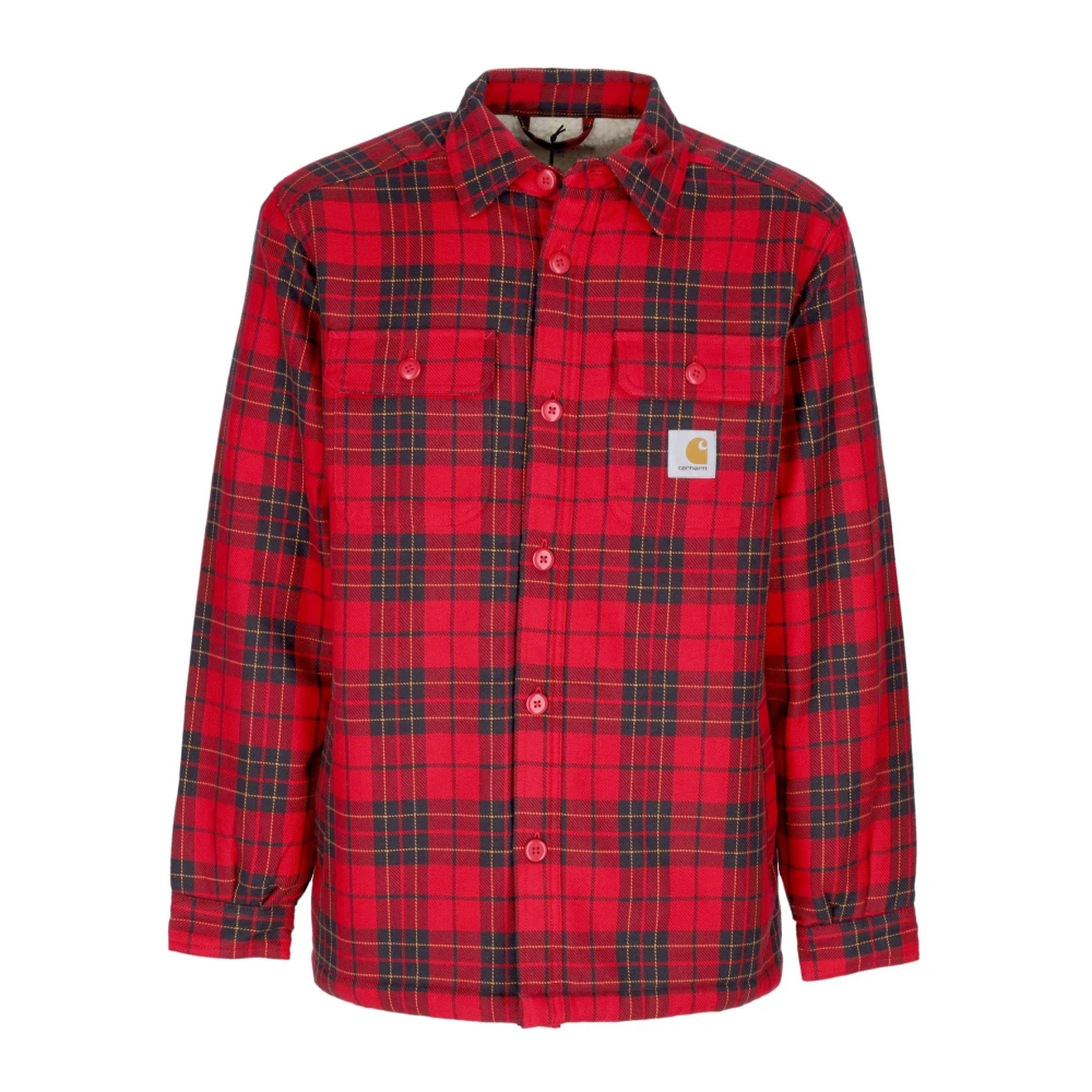 Carhartt WIP Rocket Gewatteerd Shirt met Sherpa Interieur Red Heren