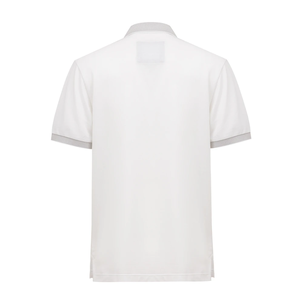 Canali Wit poloshirt met korte mouwen White Heren