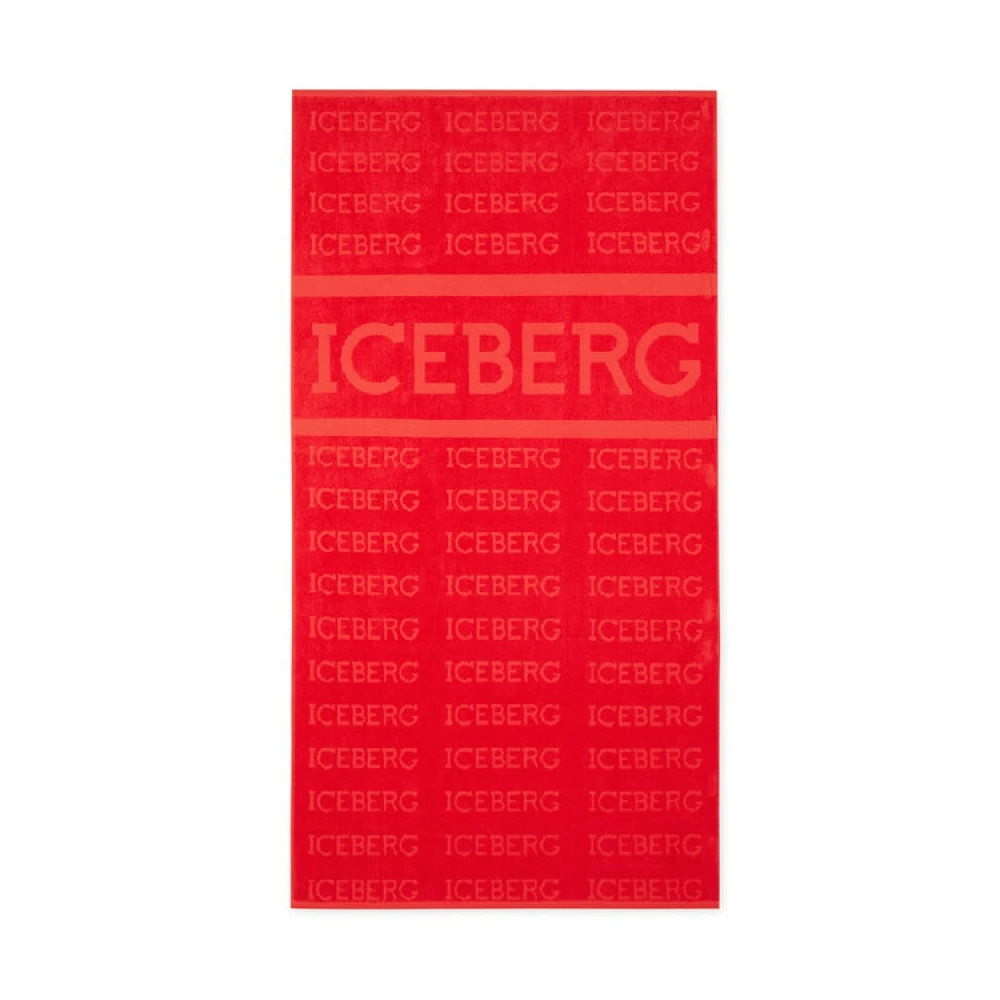 Iceberg Rood Jacquard Strandlaken Red Heren