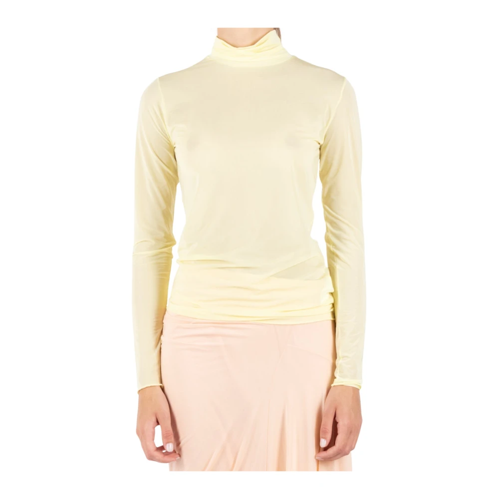 Dries Van Noten Lichtgele Gebreide Top Yellow Dames