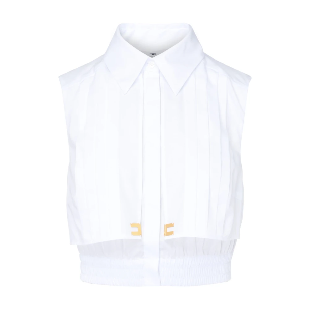 Elisabetta Franchi Witte Blouse Camicia EF Bianca White Dames